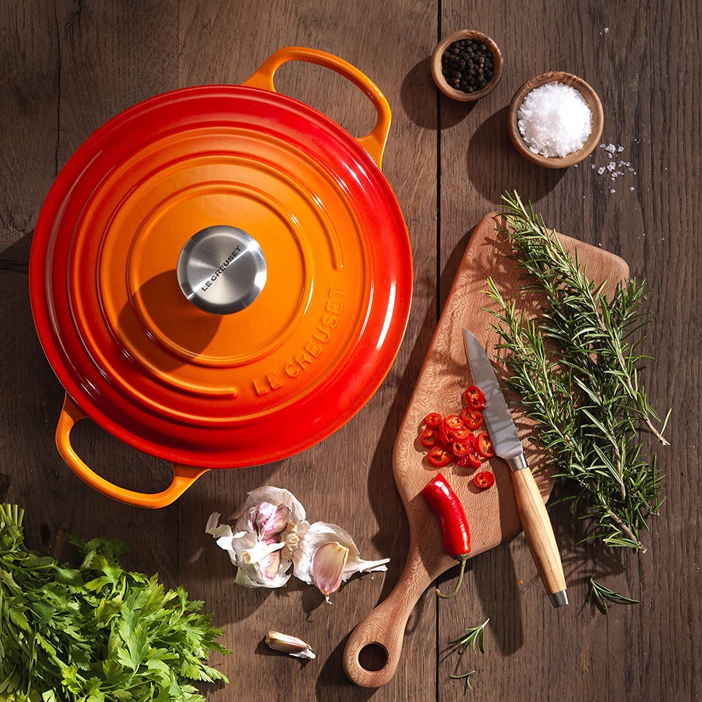 Nồi gang tròn Le Creuset Brater rund Evo 24cm, nhập Đức