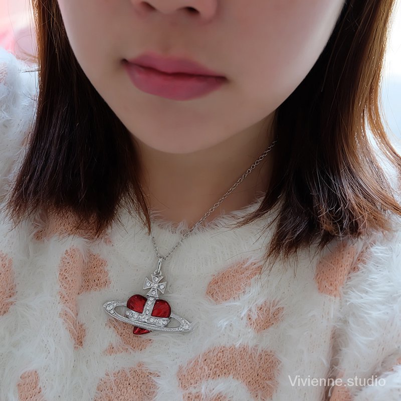 Vòng cổ Mặt Gỗ Đính Đá Hình Trái Tim Lớn