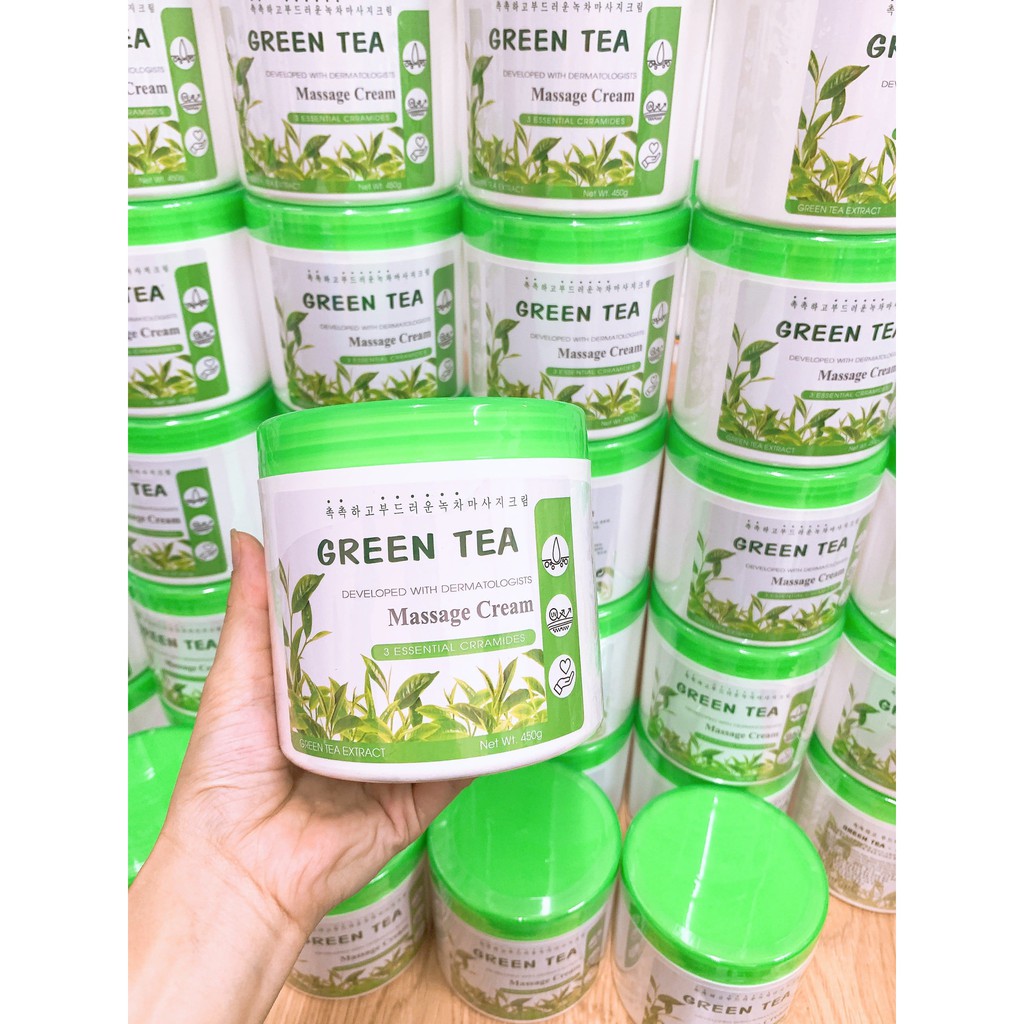 kem massage mặt trà xanh 450gram - Hàn Quốc