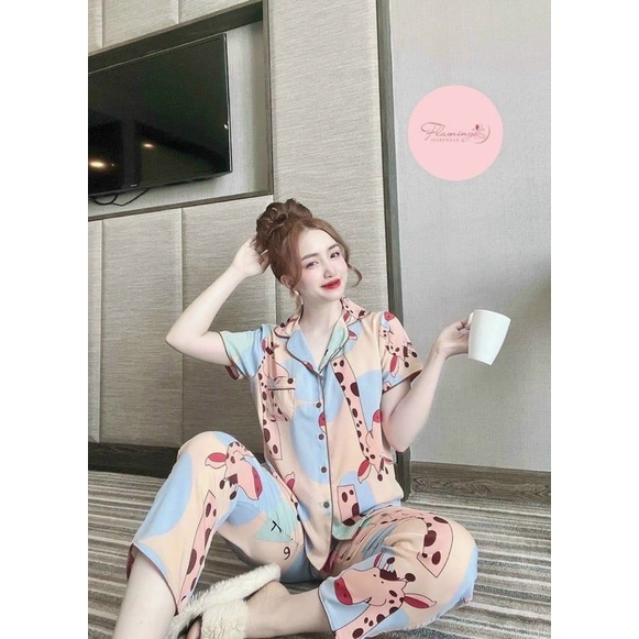 Bộ Pyjama Áo Cộc Tay Quần Dài- Chất Kate Thái Mịn, Đa Dạng Màu Sắc, Kiểu Dáng