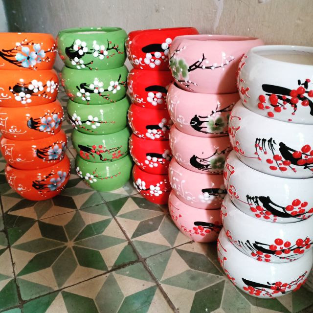 Chậu men tài lộc
