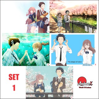 Set 5 Tấm Poster A3 Anime The Shape Of Voice - Dáng Hình Âm Thanh - Koe no Katachi - Áp Phích Dán Tường By AnimeX