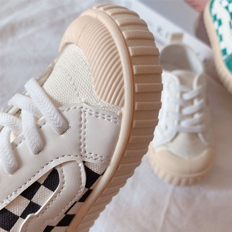 Giày Thể Thao Vải Bạt Đế Mềm Thời Trang Cho Bé
