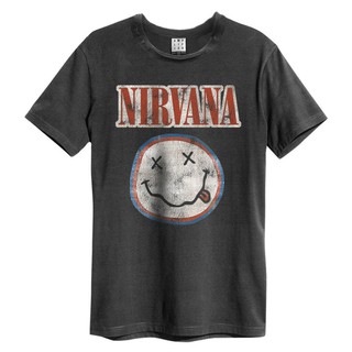Áo thun nam in hình mặt cười và chữ NIRVANA ' Smile thời trang cá tính