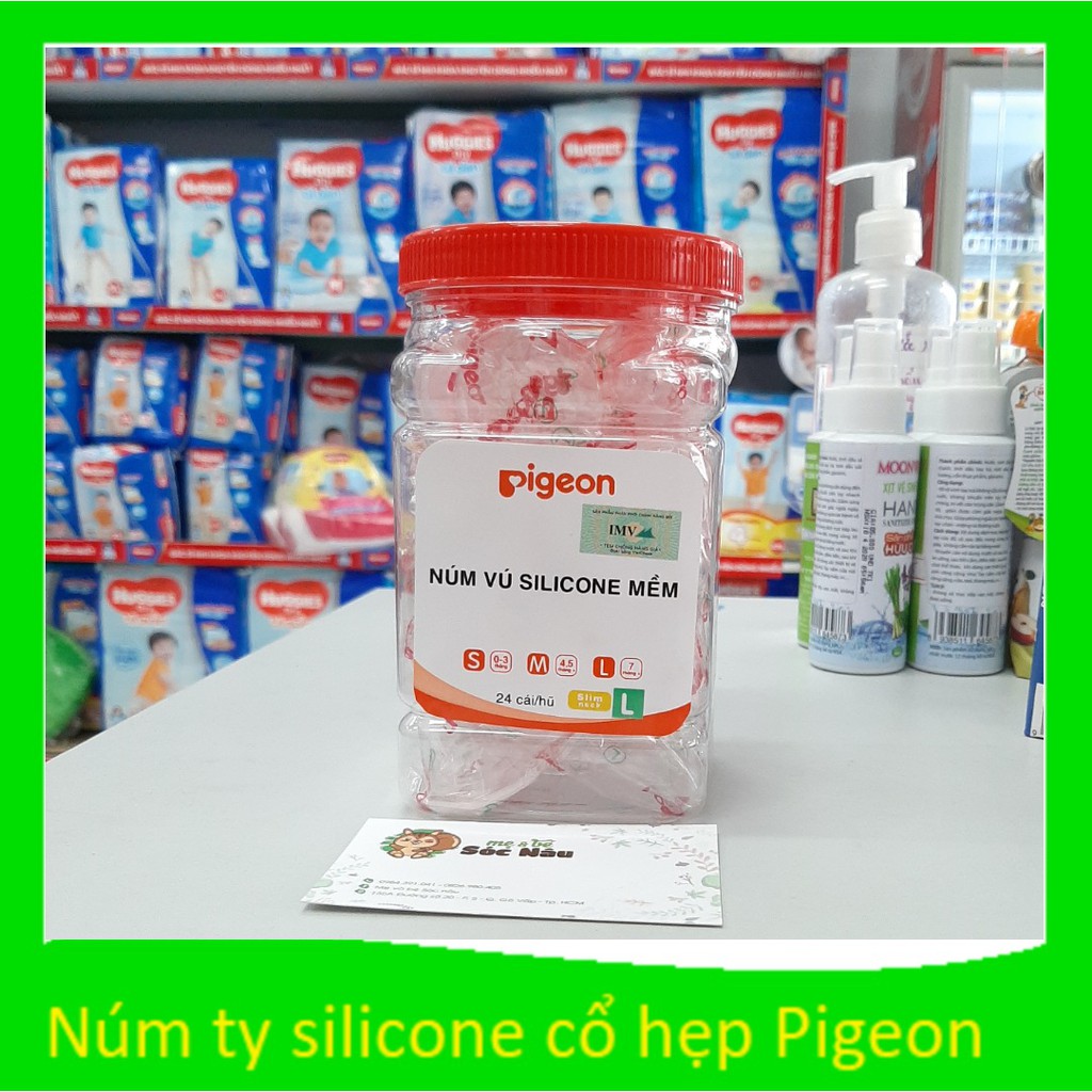 [Chính hãng] Núm ti silicone Pigeon S / M / L