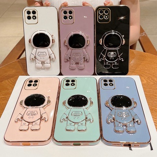 Ốp Điện Thoại Silicon Mềm Có Giá Đỡ Hình Phi Hành Gia Dành Cho OPPO RENO 3 5 6 7 6Z Realme 9 9i 9 4G 5G