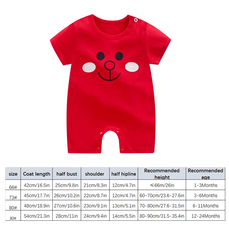 Áo liền quần Hoạ Tiết Hoạt Hình Đáng Yêu Cho Bé 0-24 Tháng Tuổi