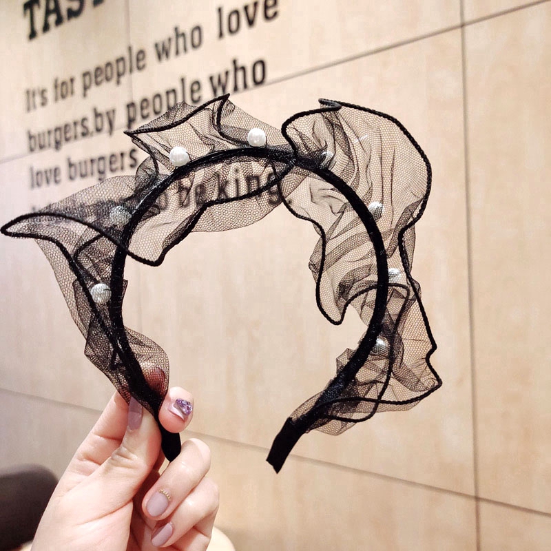 Cài tóc phối ren đính ngọc trai thời trang cho nữ