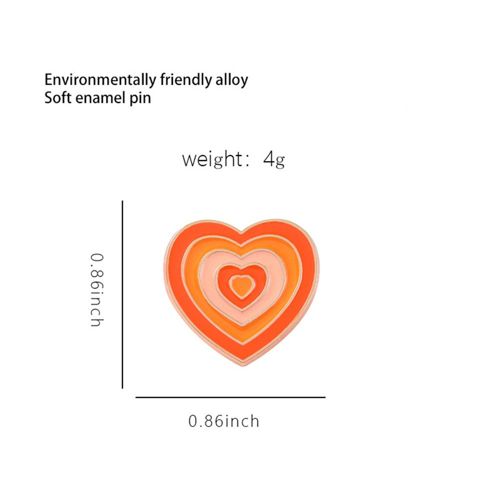 Ghim cài áo hình trái tim màu gradient MIHAN1