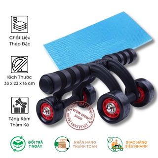CON LĂN TẬP CƠ BỤNG 4 BÁNH TẶNG THẢM LÓT