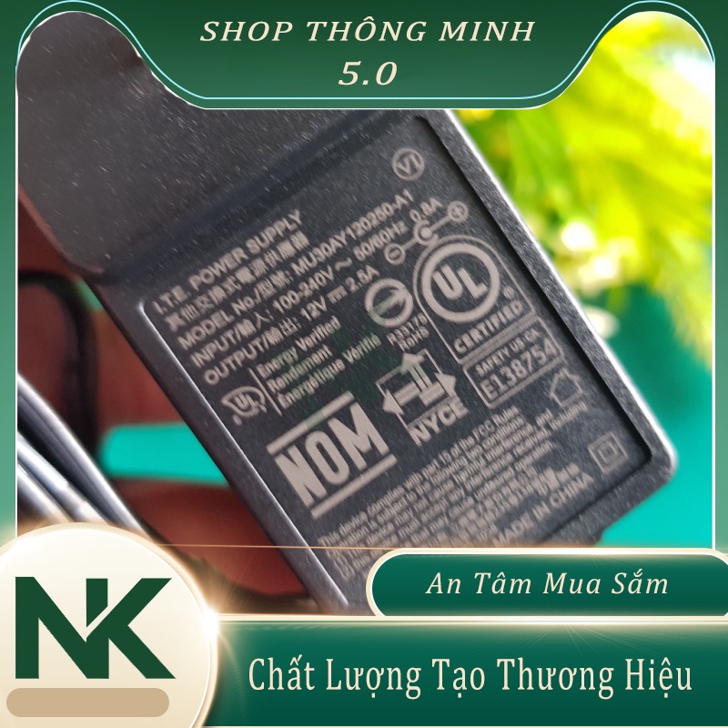 Nguồn 12V2.5A 5.5x2.5MM Chính Hãng MU30AY120250-A1Adapter 12V nguồn an toàn