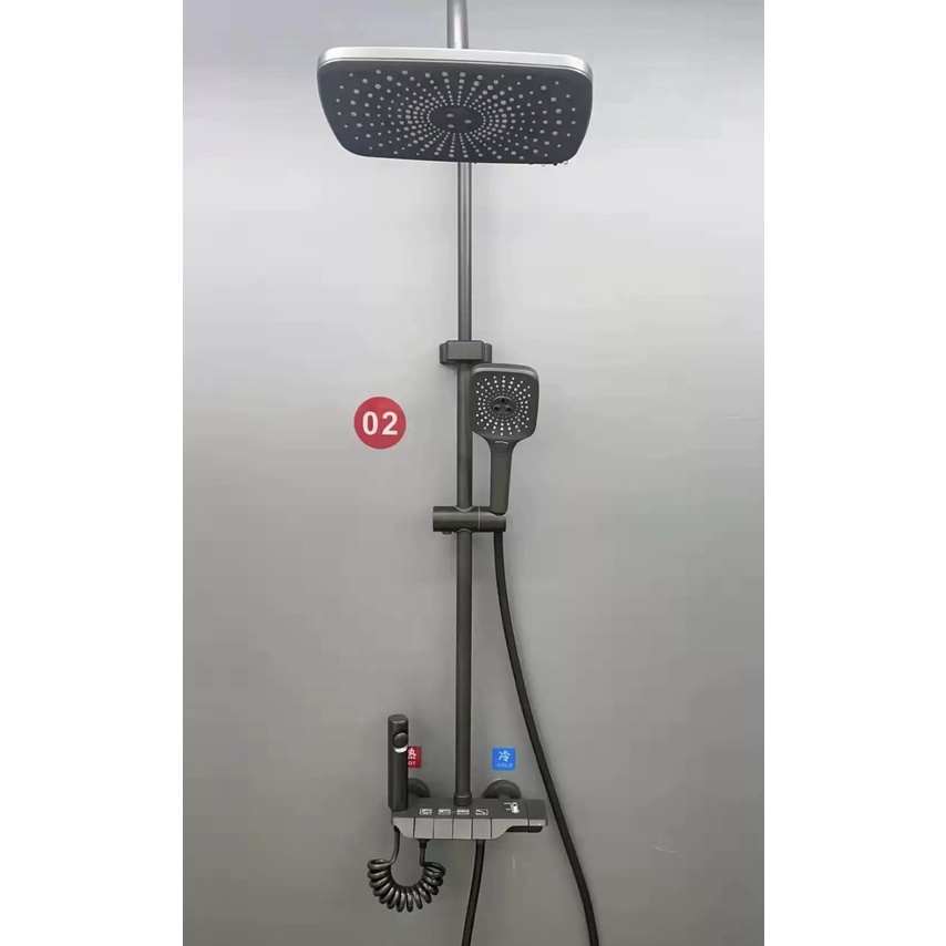 Sen cây tắm đứng nóng lạnh nút phím có vòi xịt