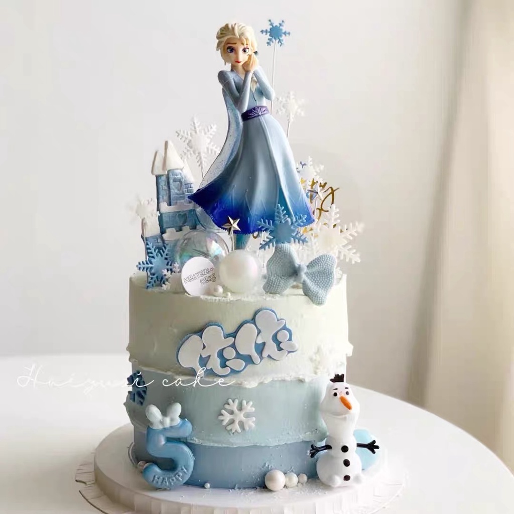 Trang trí người tuyết Olaf nhựa - Phụ kiện trang trí bánh sinh nhật