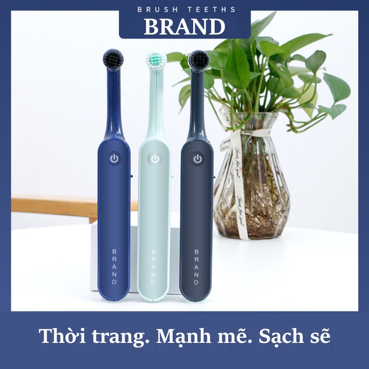 Bàn chải điện đầu xoay 360 cổng sạc USB kèm 4 đầu chải Dupont 2 tốc độ quay mạnh mẽ Brand