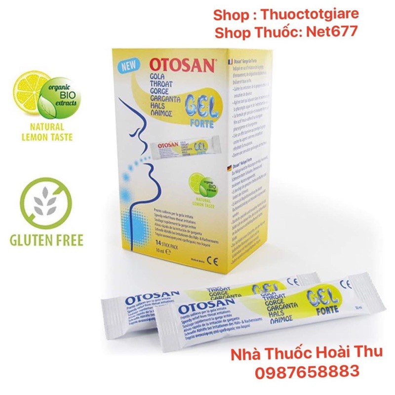 Otosan Throat Gel Forte - Giảm ho , giảm đau họng, long đờm, an toàn cho mẹ bầu