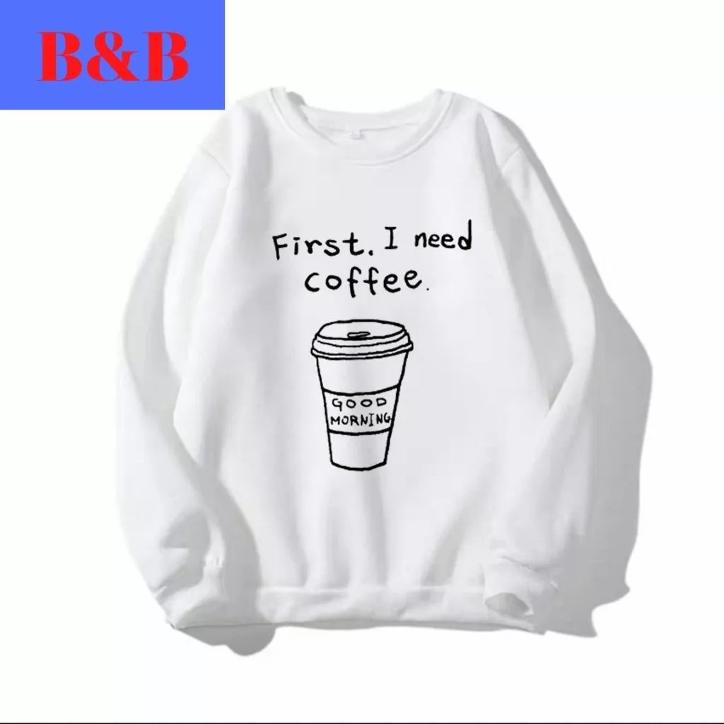 Áo sweater nỉ unisex form rộng Coffee nam nữ phong cách ulzzang Wind chất đẹp giá sĩ