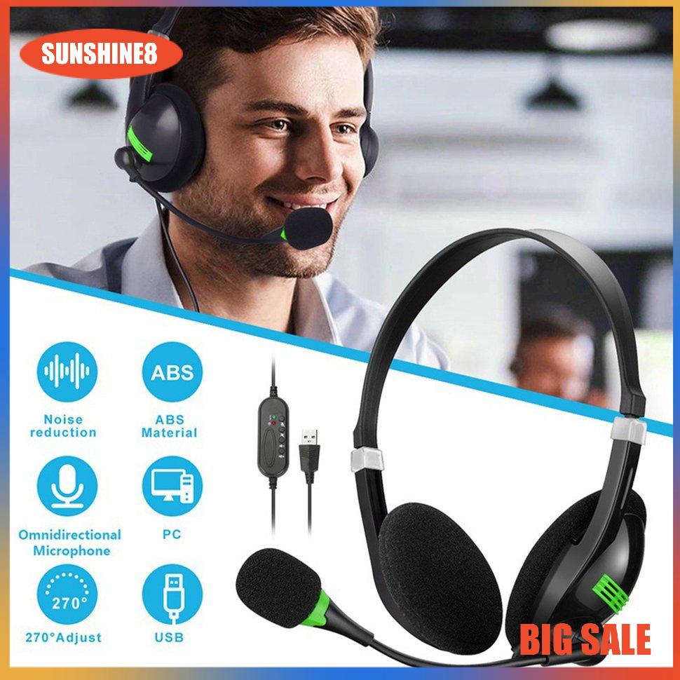 【SUN】3.5MM Audio Headset Lightweight Gaming Laptop PC Earplugs Wired Headset