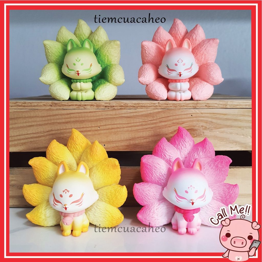 Mô Hình Hồ Ly 9 Đuôi, Con Cáo Tượng Trang Trí Gumiho Cửu Vỹ Thần Thoại. Quà Tặng Decor Sinh Nhật, Ngày Lễ