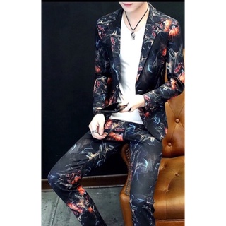 Bộ vest nam hoạ tiết