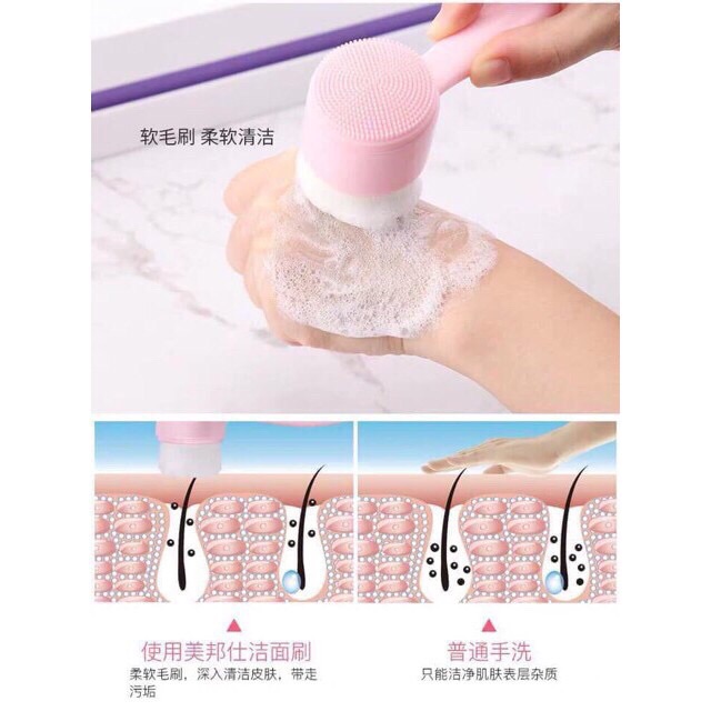 Combo 2Cọ rửa da silicon 2 đầu chuyên dụng.