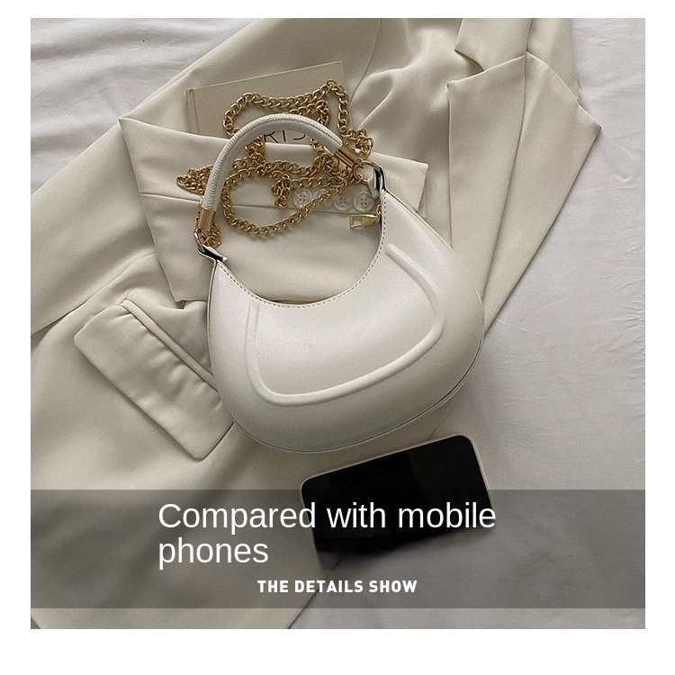 Túi Xách Da PU Màu Trơn Phối Dây Xích Thời Trang Hàn Quốc Cao Cấp