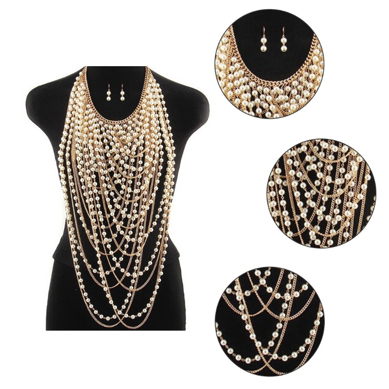 Vòng Cổ Đính Hạt Không Độc Hại Bằng Hợp Kim Cho Nữ