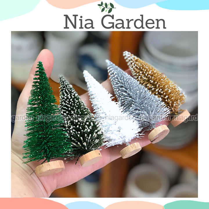 Cây thông Noel mini để bàn trang trí giáng sinh Christmas decor Nia Garden N5