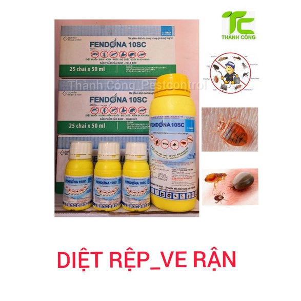 Thuốc diệt rệp,rận,ve..Fendona 10SC không mùi cao cấp xuất xứ Đức 50ml