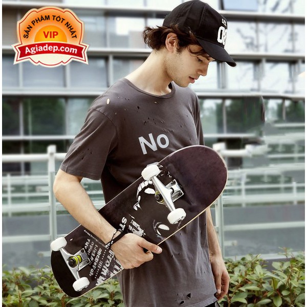 Ván trượt chuyên nghiệp - dành cho thanh thiếu niên - Skateboard Marktop + Bộ bảo vệ chân tay (Bản UK)