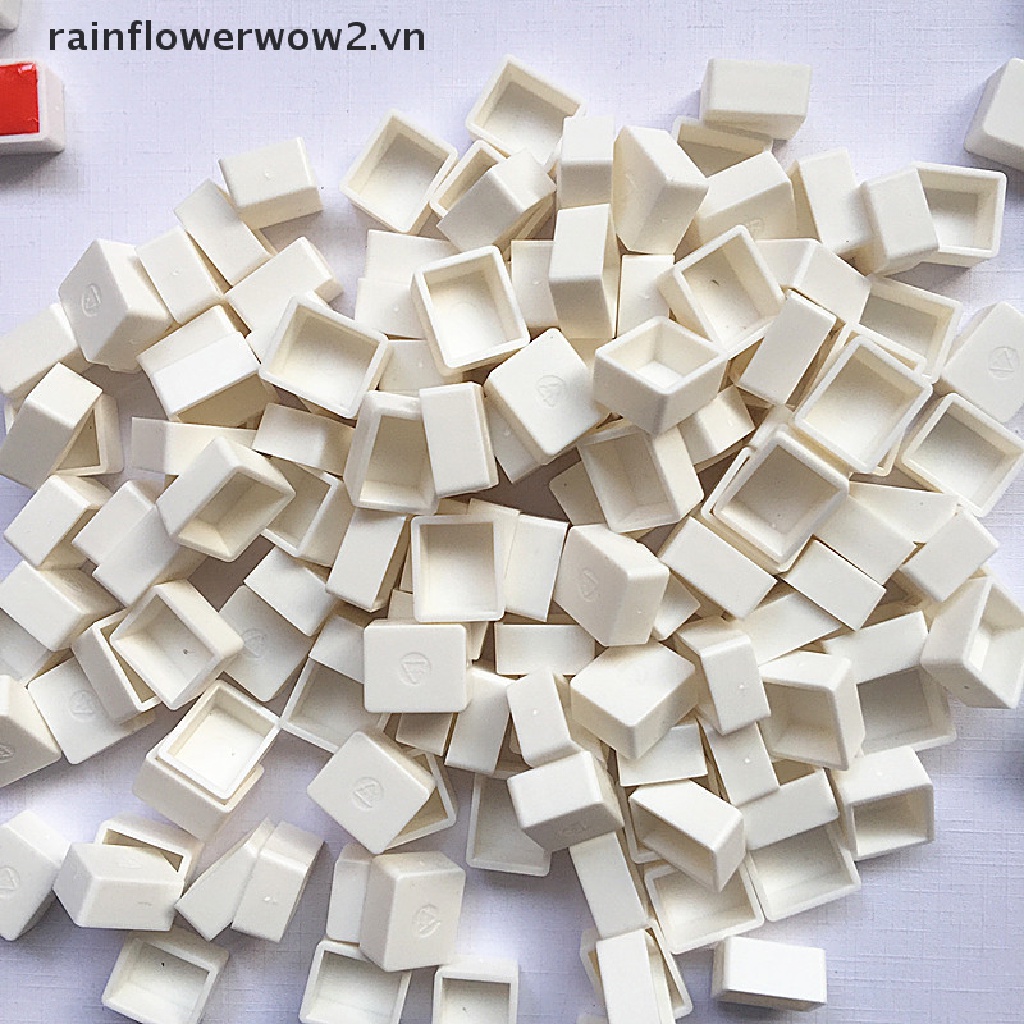 [er] Set 10 Khuôn Nhựa Rỗng Nửa Hình Nửa Chảo Vẽ Màu Nước Màu Nước