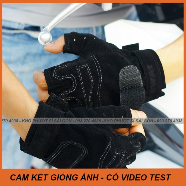 Găng tay xe máy giá sỉ SWAT G01 form như găng Blackhaw, Oakley nâng cấp - Găng tay nam cụt ngón