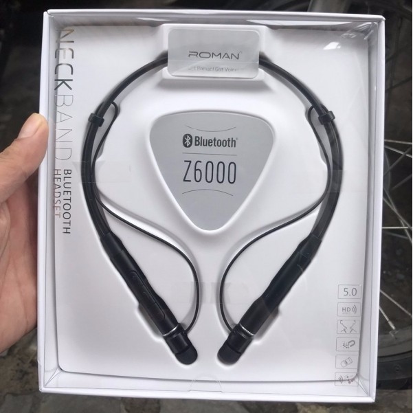 [ Giá siêu rẻ,chính hãng 100% ] Tai nghe Bluetooth Roman Z6000_ Tai nghe Bluetooth không dây 2 tai , dáng sport,thể thao