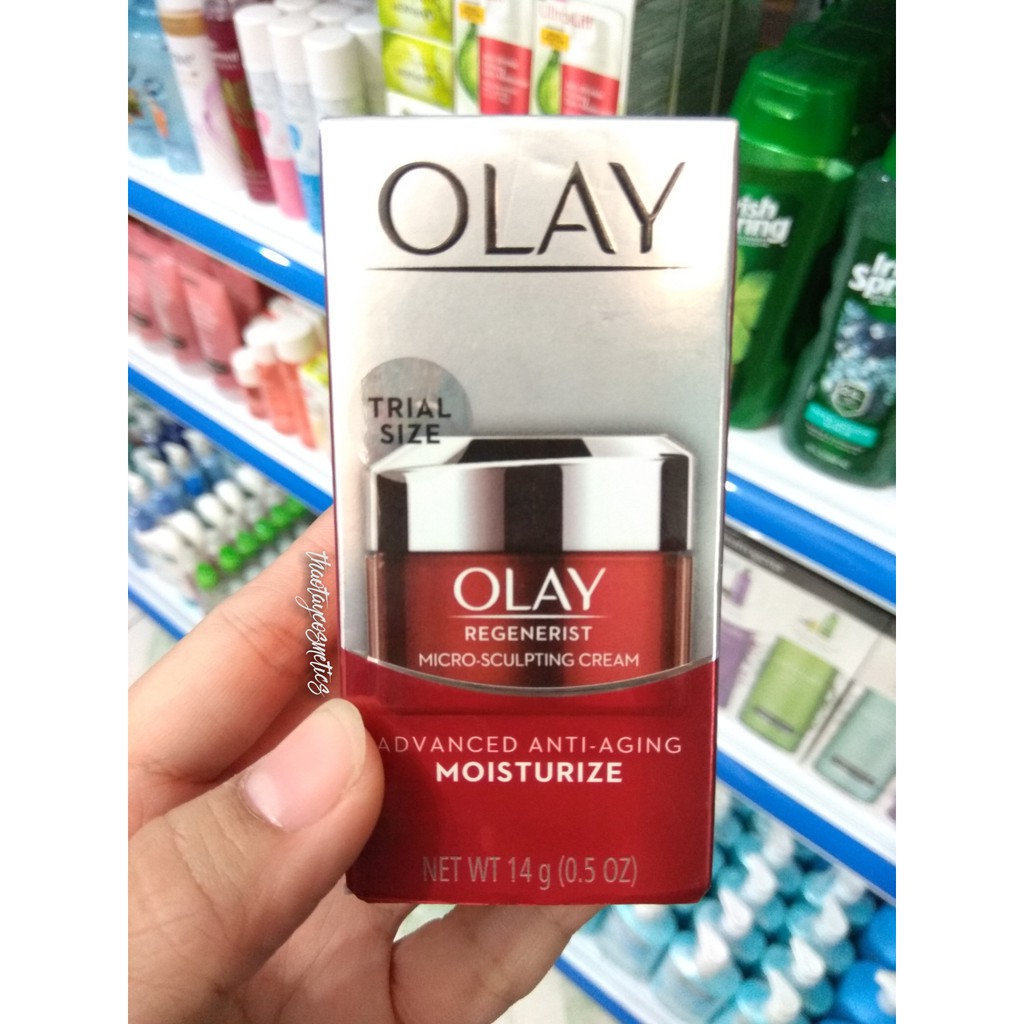 [Hàng Mỹ/Trial Size] Kem dưỡng ẩm chống lão hóa Olay Regenerist Micro-Sculpting Cream Face Moisturizer (14g)