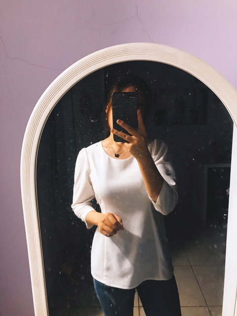 áo công sở thắt nơ eo size S