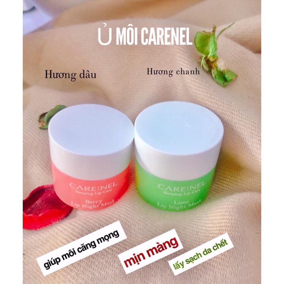 Mặt nạ ngủ môi Care nel Lip Sleeping Mask 5g - Dưỡng Và giảm Môi Thâm, Mặt nạ ngủ môi care:nel