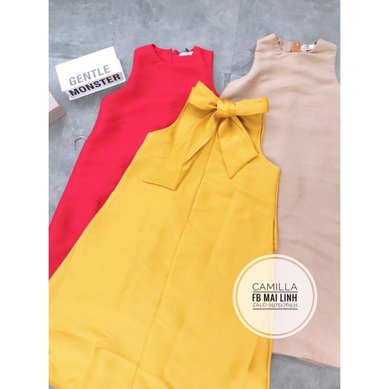 Đầm xoè nơ cổ chất tafta sang chảnh | BigBuy360 - bigbuy360.vn