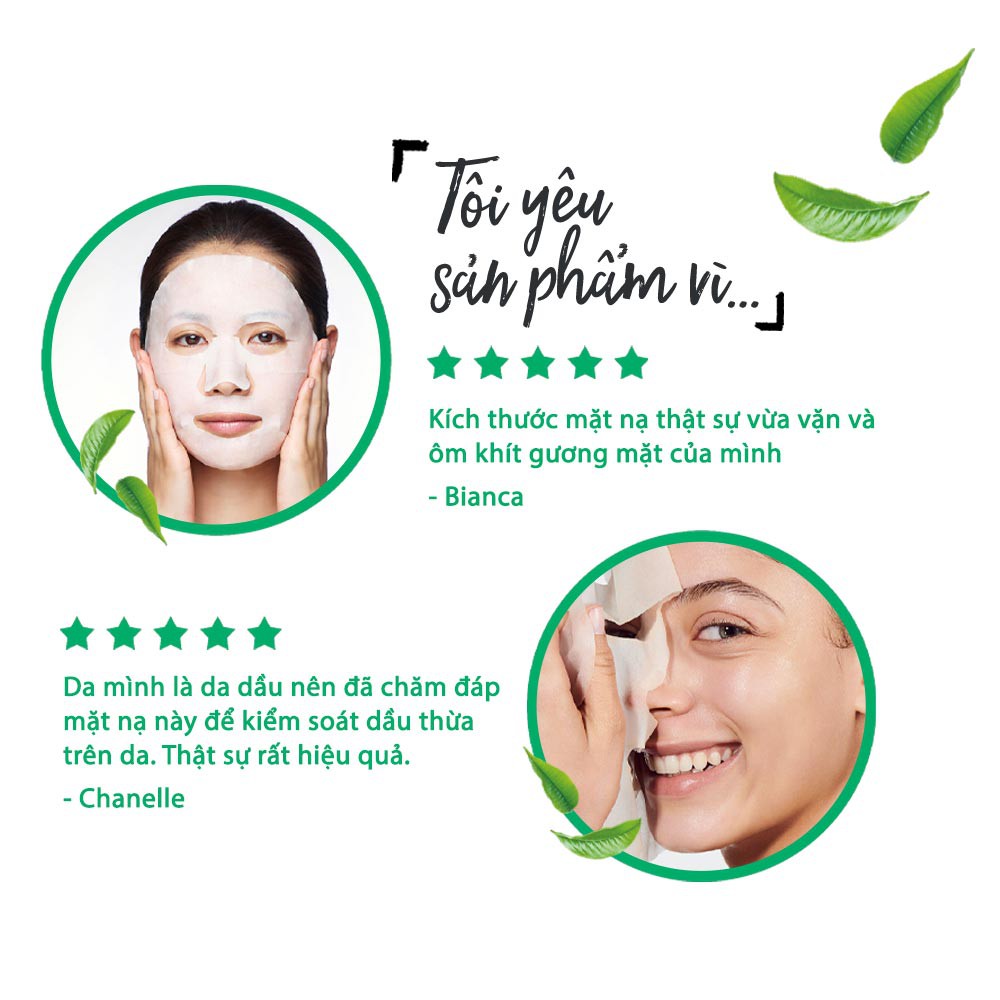 Mặt Nạ Garnier Serum Mask Purifying Hydration Tinh Chất Trà Xanh Cấp Ẩm 28g