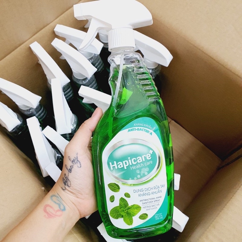 Nước rửa tay kháng khuẩn Hapicare có vòi xịt tiện lợi - Dung dịch sát khuẩn  tay | ThichNuocHoa.com