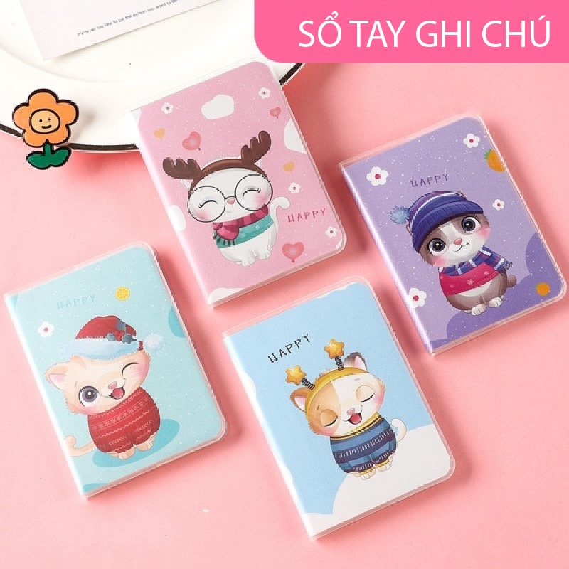 Sổ Ghi Chú Note Mini Có Dòng Kẻ Họa Tiết Xinh Xắn Nhỏ Gọn Tiện Lợi Tập Viết Note Học Tập Cho Học Sinh Cute Hoạt Hình