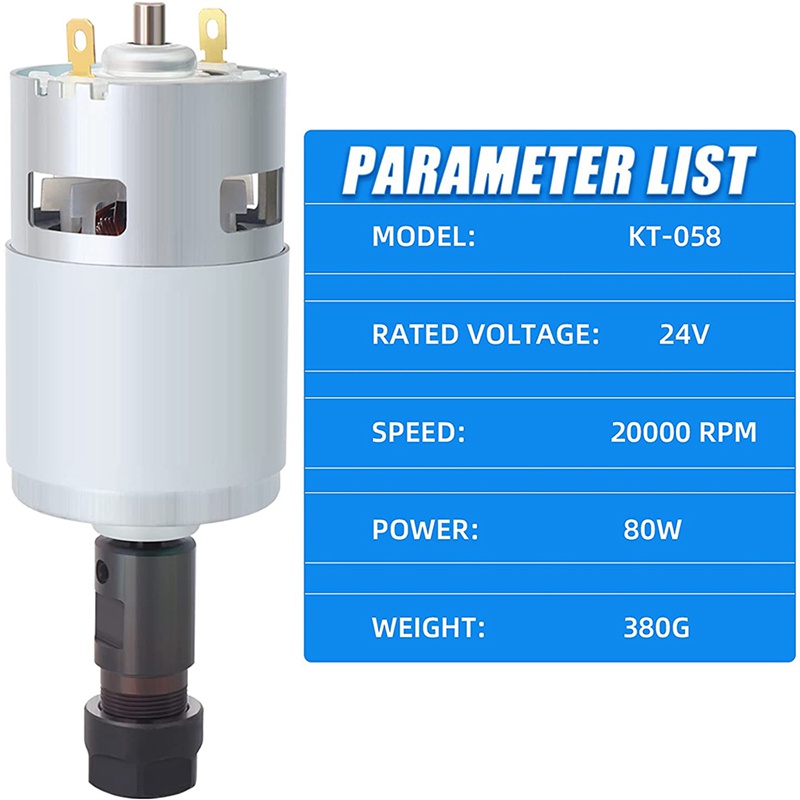 Động Cơ Trục Chính Và Đầu Nối ER11 24V 20000 R/Min Dành Cho Máy Khắc CNC 3018 775