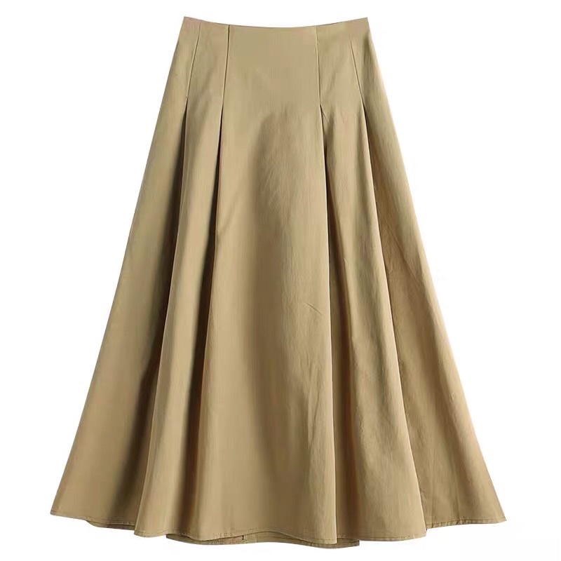 Chân váy xoè dài kaki