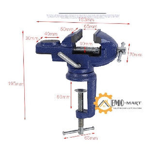 💥 ê tô kẹp bàn 360 độ v2 💥 đe búa chắc chắn, mâm xoay 360 độ - ngàm kẹp 65mm