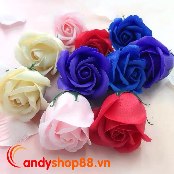 Hoa hồng sáp thơm trang trí hộp quà (combo 10 bông)