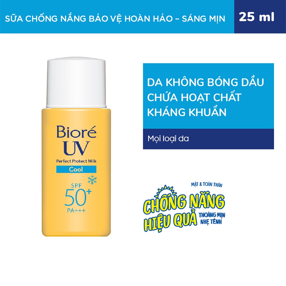 Bioré Sữa Chống Nắng Bảo Vệ Hoàn Hảo MÁT LẠNH Biore UV SPF50+/PA+++ 25ML