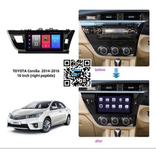 Mặt dưỡng lắp màn hình 10 In xe Toyota Altis 2014-2016 Kèm rắc nguồn