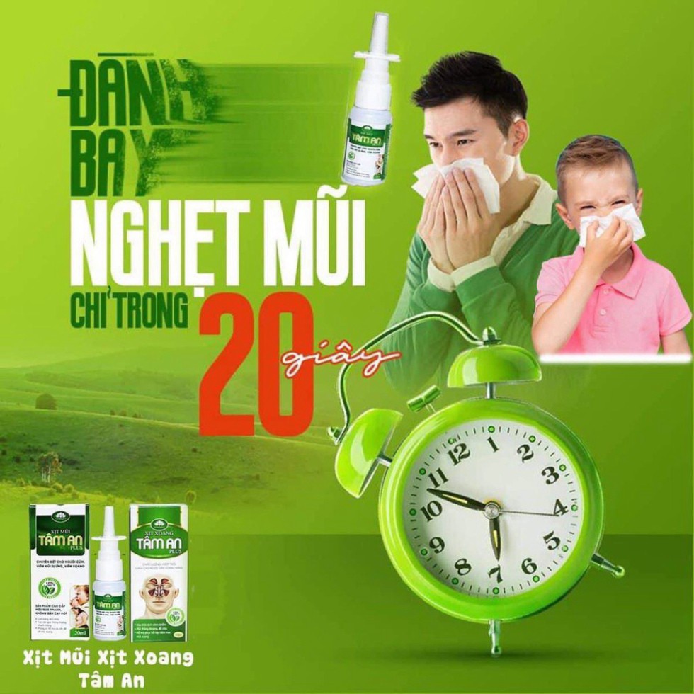 CHÍNH HÃNG Xịt Xoang Tâm An plus