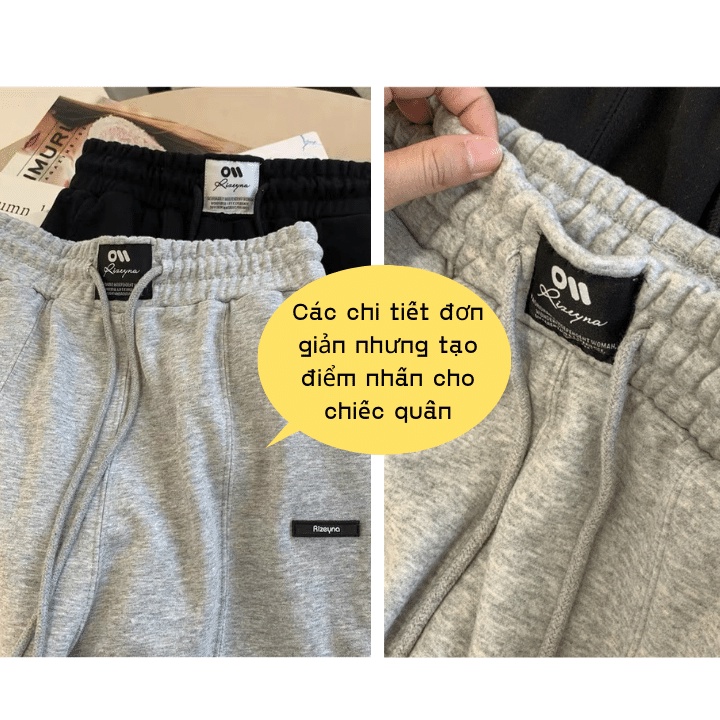 Quần nỉ ống rộng/ Quần jogger nam nữ bo gấu form rộng unisex phong cách ulzzang dệt logo độc đáo QD34
