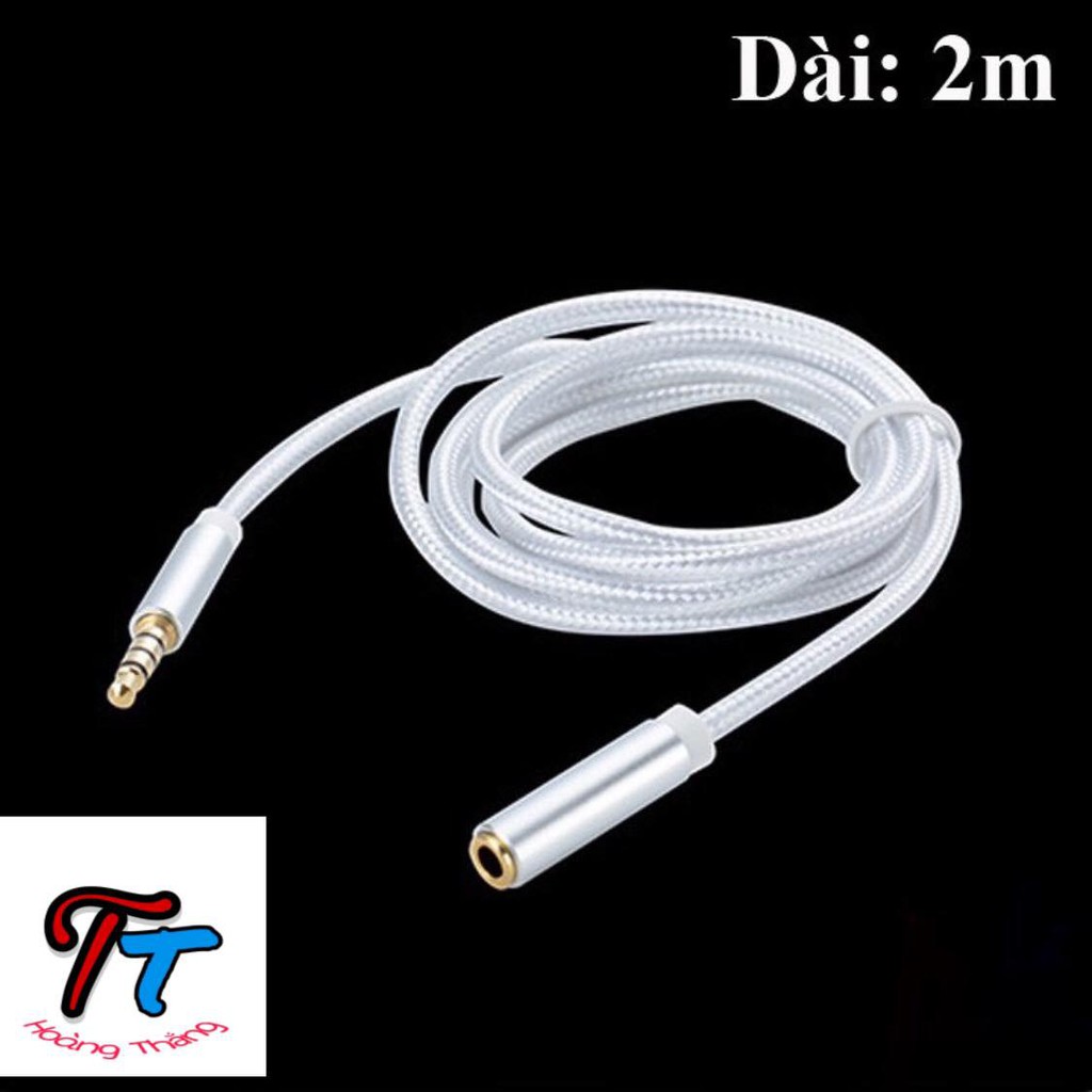 Dây nối dài tai nghe 4 khấc bọc dù chất lượng cao 2m