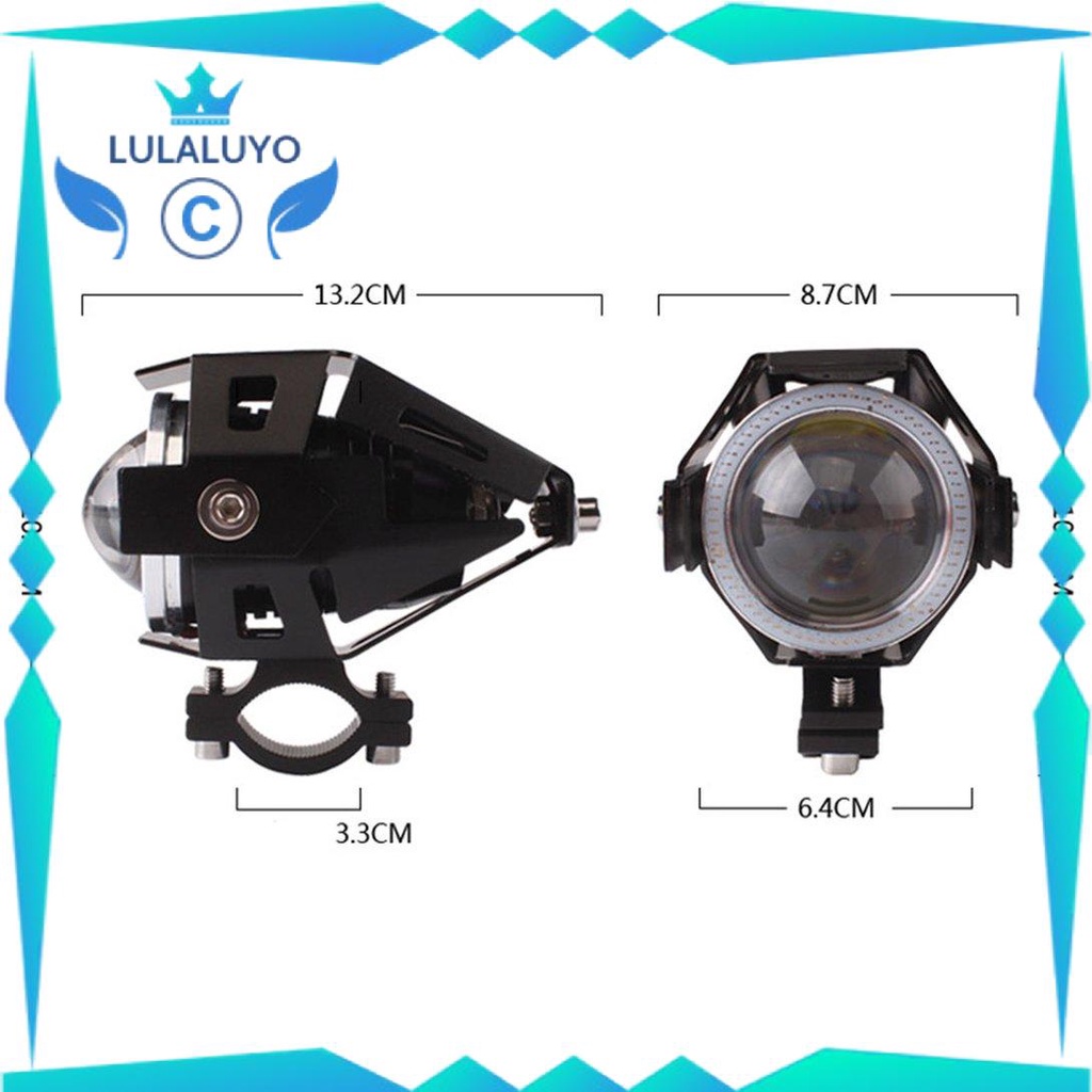 [Giá thấp] Universal Motorcycle Headlight Waterproof LED Turn Signal Light U6 Spotlight .lu