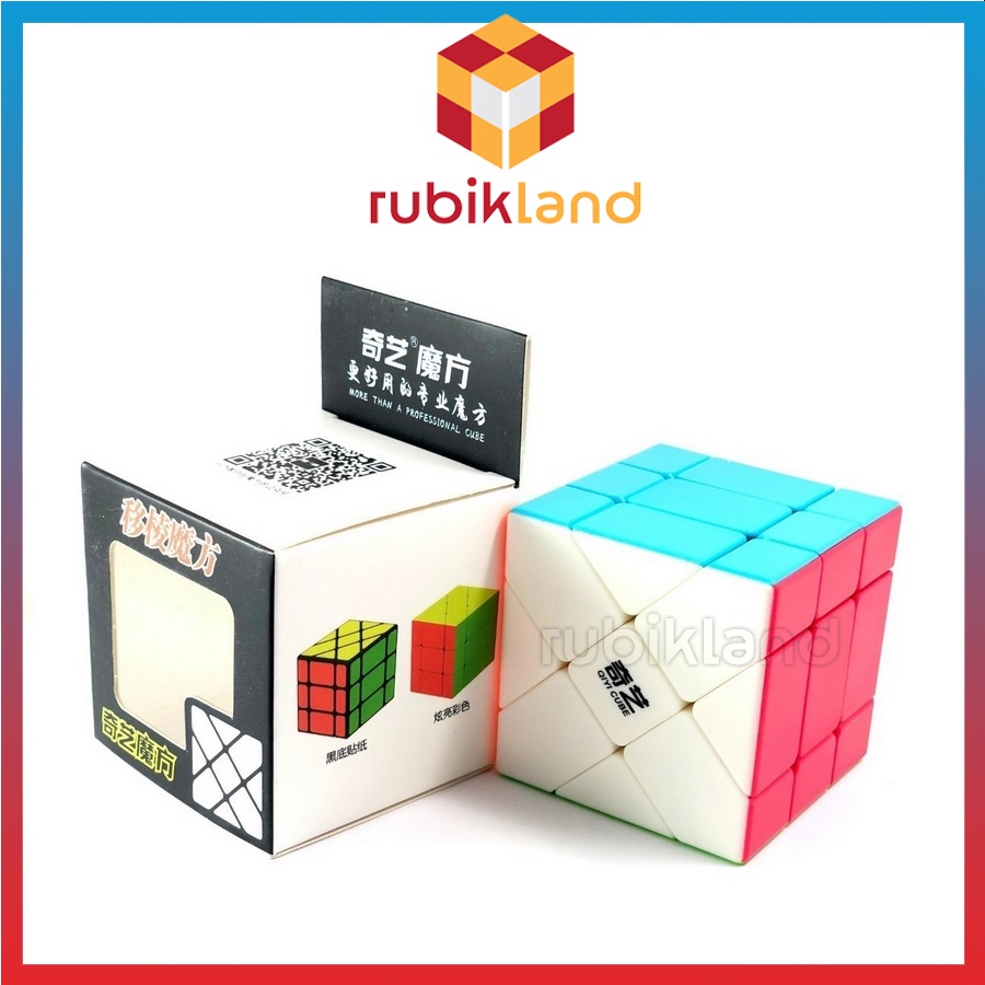 Rubik Fisher QiYi YiLeng Stickerless Rubic Biến Thể 3x3 Khối Lập Phương 3 Tầng Đồ Chơi Trí Tuệ Trẻ Em